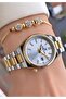 Yellow Silver Color - Small Case Women's Wristwatch - with Bracelet Gift 010Dkl00-643 - 4
