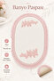 Powder Lace Non-Slip Leather Based Oval Bath Mat with Tassels Washable Bathroom Set Regio - 3