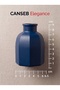 9X6.5Cm - Navy Blue - Octagonal Mini Vase - Hand-Painted Craftsmanship - 9cm Mini Vase