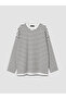 Striped Oversize Women's Sweatshirt Tunic - 5