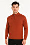 Men's Half-Zip Knit Sweater – Thessaloniki Knit, Stand Collar, Cotton Woven, Regular Fit Long Sleeve K - 3