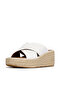 Women's Platfforms Espadrille Leather Wedge Cross Slides - 3