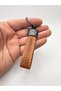Volkswagen Compatible Leather Keychain Brown Car Key Accessory Brown 1 Pc
