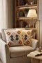 2-Piece Punch Embroidered Throw Pillow Cover Modern Bohemian Decorative Sofa Cushion Cover - 5