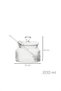 Lm-0018 Glass Sugar Bowl with Spoon and Lid, Presentation Container, Honey and Jam Jar, Storage Container 200ml - 5