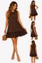 Women's Relaxed Fit Ruffled Crinkle Fabric Woven Dress - 4