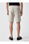 Özmarka New Season Beige Regular Fit Men's Shorts - 4