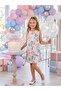 Girl's Sequin Design Dress with Bag - 3