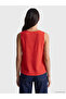 Red V-Neck Corded Blouse - 4