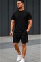 Men's Black Oval Cut 2-Piece Set Basic