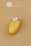 Steel Ring - Adjustable Steel White Zircon Solitaire Ring, Non-Tarnish, Non-Fade
