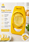 Egg Slicer Plastic – Practical Egg Cutter, Slices Evenly, Easy to Clean (Yellow / Purple / White) - 2
