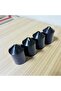 Pillar Candles Black Color Set Of 4Pcs Unscented Candles 7.5cm Long x 5cm Round - 2