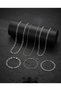 6Pcs Stainless Steel Italian Men's Thin Necklace and Bracelet Set 3 Necklaces and 3 Bracelets