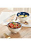 Ceramic Cereal Bowls Salad,Soup,Rice Bowl Set,Blue and White (4.5 inch) - 4