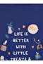 Lcw Dream Navy Blue Crew Neck Printed Women's Nightgown - 7