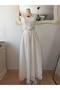 Ecru Color Threaded Floral Embroidery Stylish Looking Comfortable Skirt
