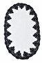 Lace-Up Non-Slip Leather-Based Oval Bath Mat Lace-Up Washable Bath Set Piera - 2