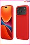 Orange Liquid Inside Velvet Matte Silicone Case for iPhone 17 Pro Max - 3