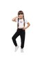 Girls' Plain Woven School and Sports Sweatpants Trousers