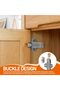 8-piece push-button cabinet door latch set – heavy-duty gray spring latches suitable for cabinets, wall cabinets and kitchen cabinets. - 4