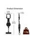 3-Piece Set - Expandable Anti-theft Phone Holder with Keychain, Anti-theft Rope with Carabiner, for Travel and Hiking, Phone Accessories - Black. - 3