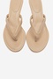 Norell Dark Beige Leather Flip Flops Women's Heeled Slippers - 2
