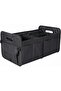 Car trunk organizer, car storage, storage box, foldable, multi-compartment, car storage bag, 55*32*32CM, suitable for SUVs (black). - 2