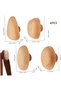 Wooden wall hooks, 4-piece set of natural wood coat hooks, pebble-shaped decorative hooks, suitable for hanging towels, clothes and bags. - 5