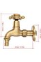 Retro solid brass single-handle washing machine faucet, wall-mounted faucet (short version) - 5