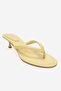 Norell Yellow Leather Flip Flops Women's Heeled Slippers - 3
