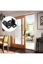 Black sliding barn door floor rails, plastic bypass door rails, hardware, 4-piece set - 5
