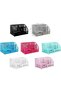 Desktop Organizer - 6 Compartments & 1 Drawer - Pink Metal Mesh Pen Holder with EVA Pad - 8.7x5.5x5 in - 3