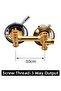Wall-mounted brass shower faucet with spout, hot and cold water mixing valve, chrome-plated brass material, available with threaded or pipe connection - 2