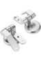 Chrome-Plated Toilet Seat Hinge Replacement Kit for Wooden & Resin Seats - 2