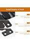 16-Piece Stainless Steel Double-Sided Hooks, Concealed Mounting Bracket, Z-Shaped Clip Bracket for Displaying Art Pictures - 3