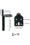 4-piece DIY furniture legs, metal legs, furniture legs, iron legs, cabinet legs, with 16 screws, suitable for sofas, coffee tables, TV cabinets... - 2