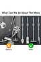 4-pack wall-mounted self-adhesive broom and mop holders, drill-free storage organizers for cabinets and garages - 4