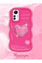 Redmi Note 12S Compatible Silicone Phone Case with Sweet Pink Hearts Motifs Three Color Options