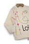 Baby Girl Corded Fabric Transitional Thin Heart B Printed 3-6-9-12-18 Months Old 2-Piece Top and Bottom Set - 4