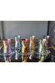 Handmade Crystal Royal Mixed Lustered 24K Gold Embellished 12 Piece Presentation Tea Set
