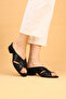 Women's Snake Skin Patterned Orthopedic Heeled Slippers - 2