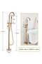 Gold Floor-Standing Bathtub Mixer