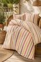 Milbay Group Multi-Colored Striped Duvet Cover Set Modern Minimalist Geometric Pattern Double Bed Quilt Cover - 2