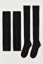 Girl's Set of 2 Over-The-Knee Socks & Ribbed Leggings (Ages 5-10)
