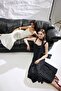 Sweetheart Neckline Polka Dot Crepe Strap Midi Dress I4176Ax26Sm - 2