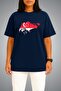 Oversize Singapore Flag and Map Chest Printed Unisex T-Shirt - 2