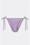 Lace-Up Slip Bikini Bottom Crinkle Waves - 4