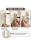 Brushed silver drill-free stainless steel door security chain lock, for interior and auxiliary entrance doors - 2