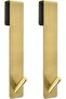 Suitable for Shower Door Hooks 7.5" Extended Frameless Glass Stainless Towel Robe 2pcs Gold